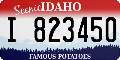 ID license plate I823450