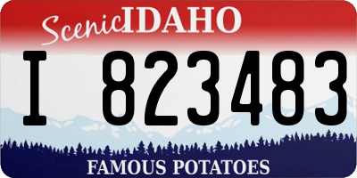 ID license plate I823483