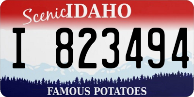 ID license plate I823494