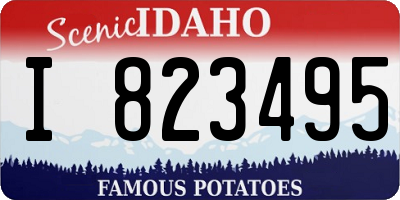 ID license plate I823495