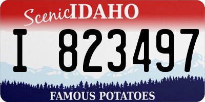 ID license plate I823497