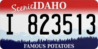 ID license plate I823513