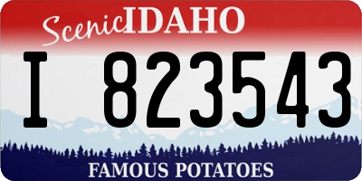 ID license plate I823543