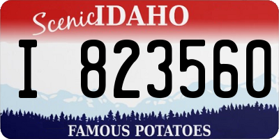 ID license plate I823560