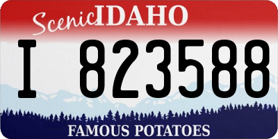 ID license plate I823588