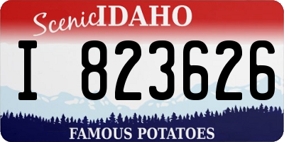 ID license plate I823626