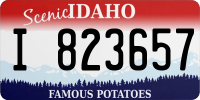 ID license plate I823657