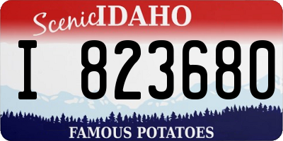 ID license plate I823680