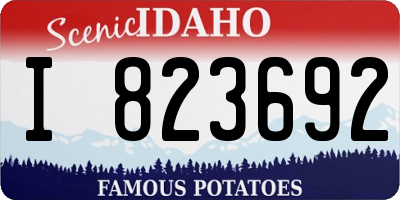 ID license plate I823692