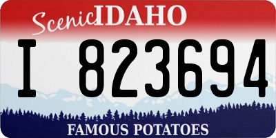 ID license plate I823694
