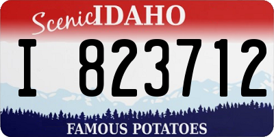 ID license plate I823712