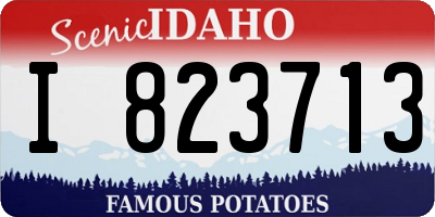 ID license plate I823713