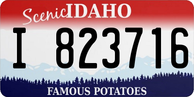 ID license plate I823716