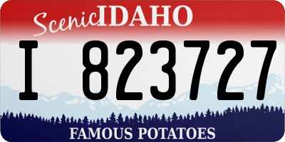 ID license plate I823727