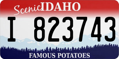 ID license plate I823743