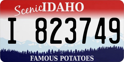 ID license plate I823749