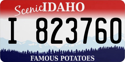 ID license plate I823760