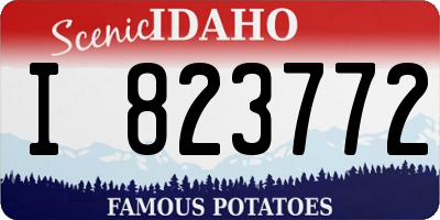 ID license plate I823772