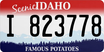 ID license plate I823778