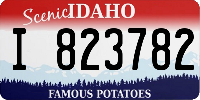 ID license plate I823782