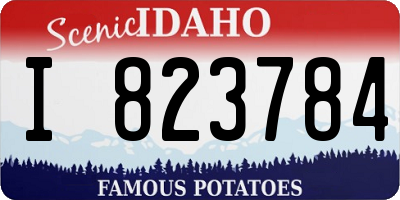 ID license plate I823784