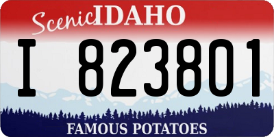 ID license plate I823801