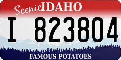 ID license plate I823804
