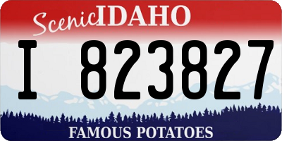 ID license plate I823827