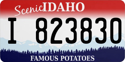 ID license plate I823830