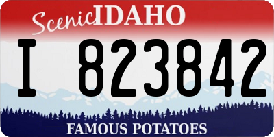 ID license plate I823842