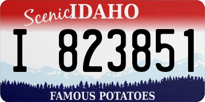ID license plate I823851