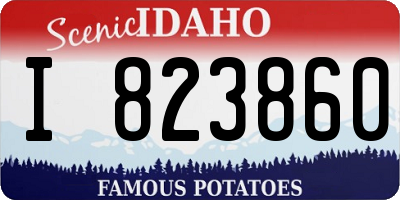 ID license plate I823860