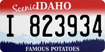 ID license plate I823934