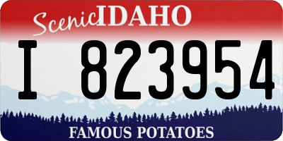 ID license plate I823954