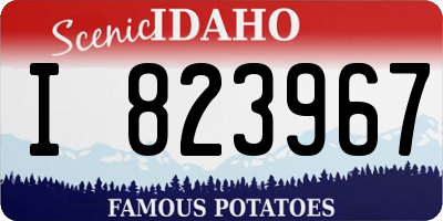 ID license plate I823967