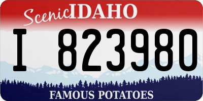 ID license plate I823980