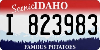 ID license plate I823983
