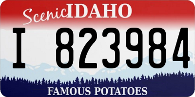 ID license plate I823984