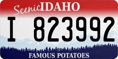 ID license plate I823992