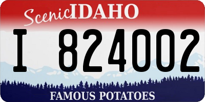 ID license plate I824002