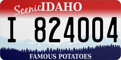 ID license plate I824004