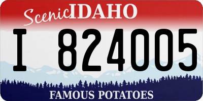 ID license plate I824005