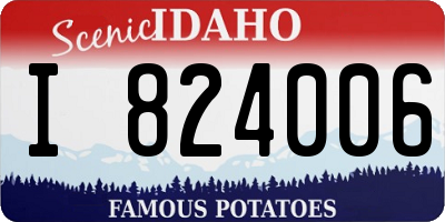 ID license plate I824006