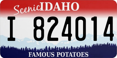 ID license plate I824014