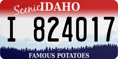 ID license plate I824017