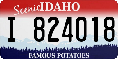 ID license plate I824018