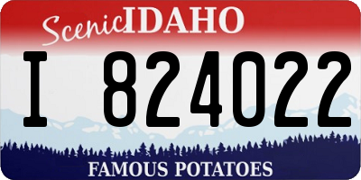 ID license plate I824022
