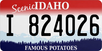 ID license plate I824026
