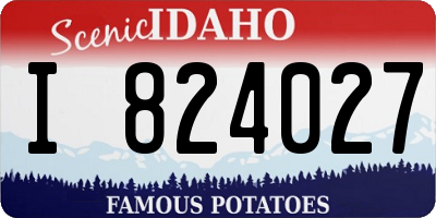 ID license plate I824027