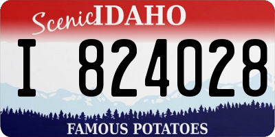 ID license plate I824028